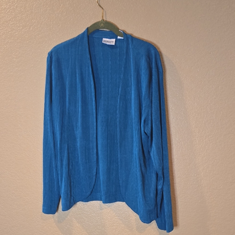 CHICOS BLUE LIGHTWEIGHT BLAZER SIZE 3/XL